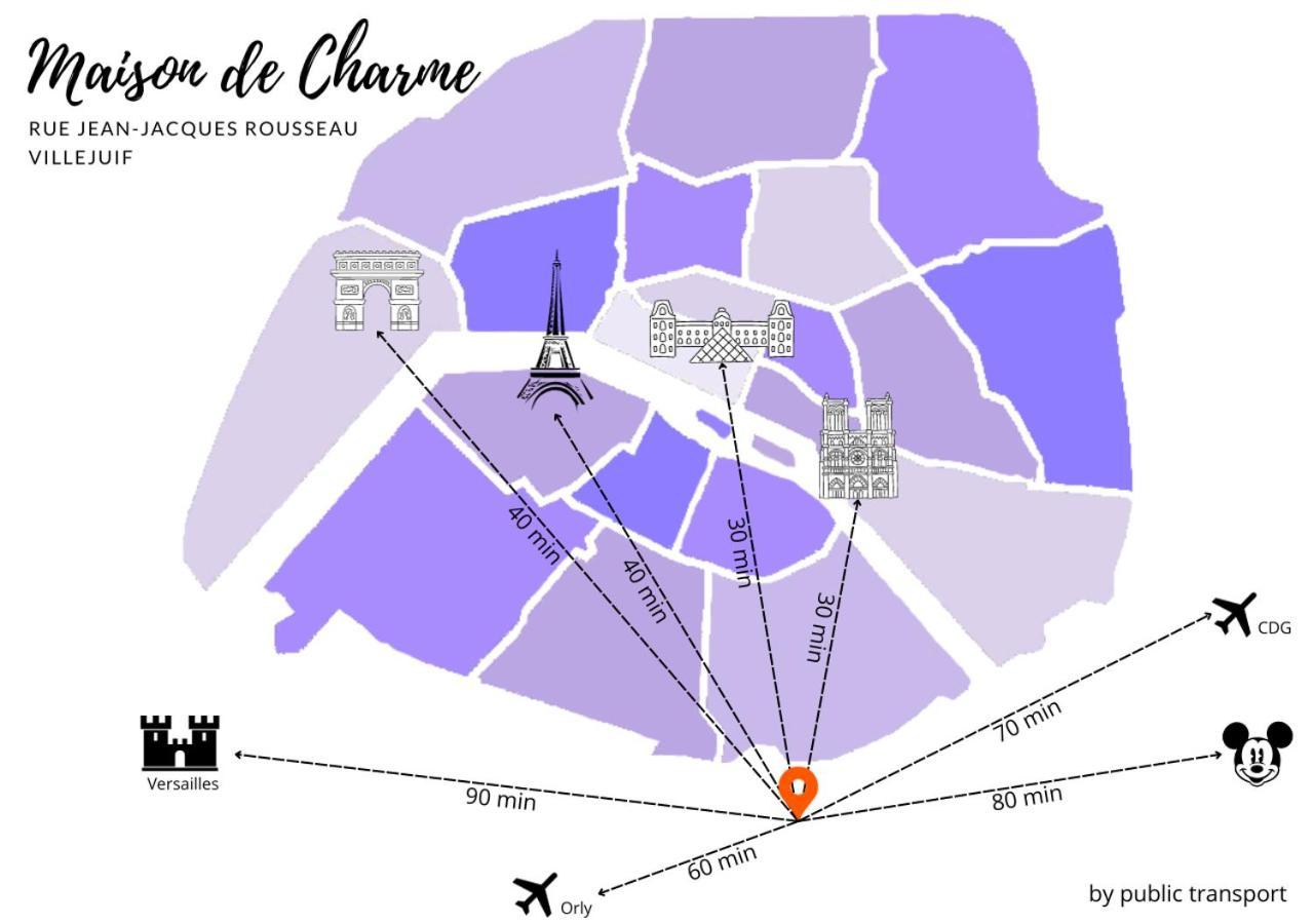 Maison De Charme - Parking Gratuit Pres De Paris & Metro วีลุชวีฟ ภายนอก รูปภาพ